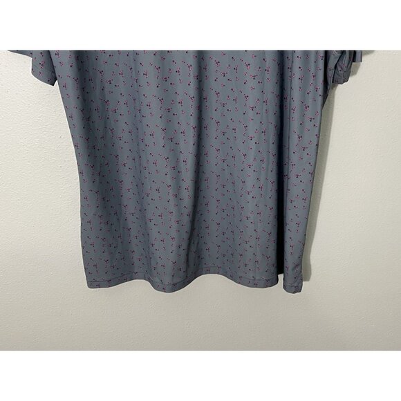 G/FORE Gray Golf floral Polo Shirt Size XL - Picture 10 of 16